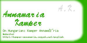 annamaria kamper business card